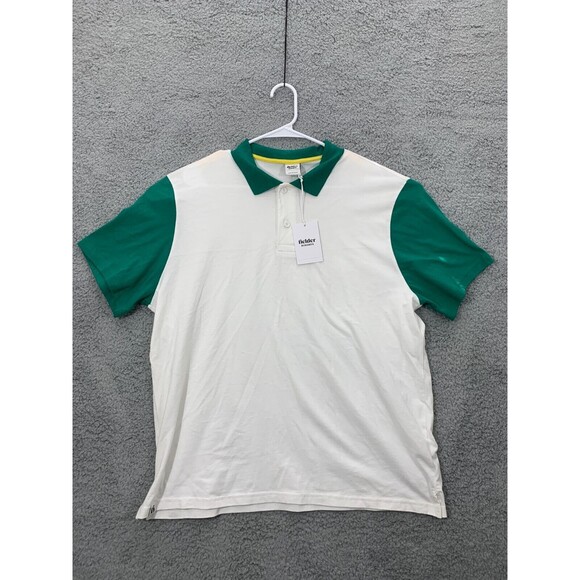 NWT BCI FIELDER BONOBOS Large (L) Contrast Green White Short Sleeve Polo Shirt - Picture 1 of 7